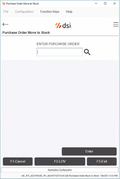 ifs Purchase Order Move to Stock