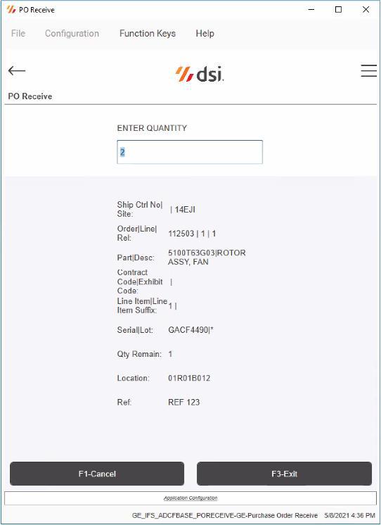ifs Purchase Order Receive